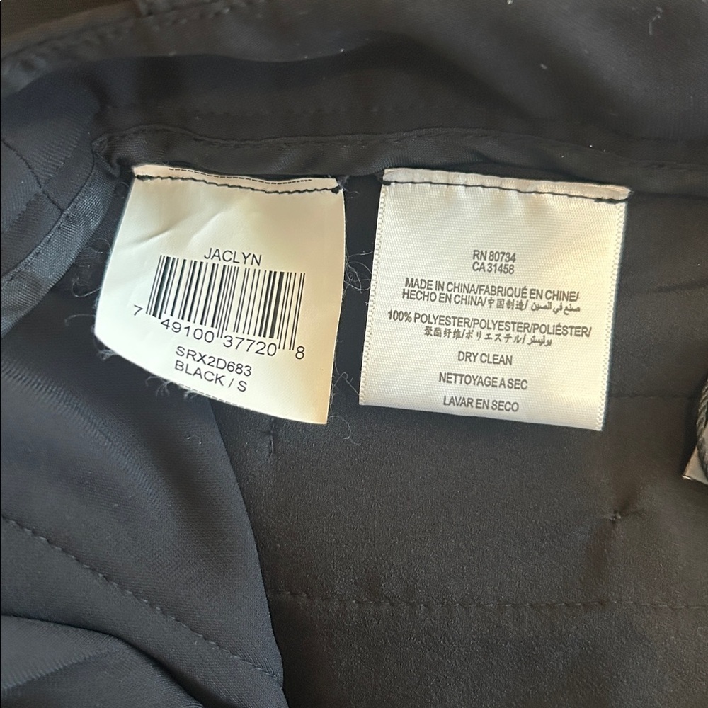 BCBGMAXAZRIA Jaclyn Black Wide Leg High Waist Dress Trouser Pants Small - Picture 9 of 9